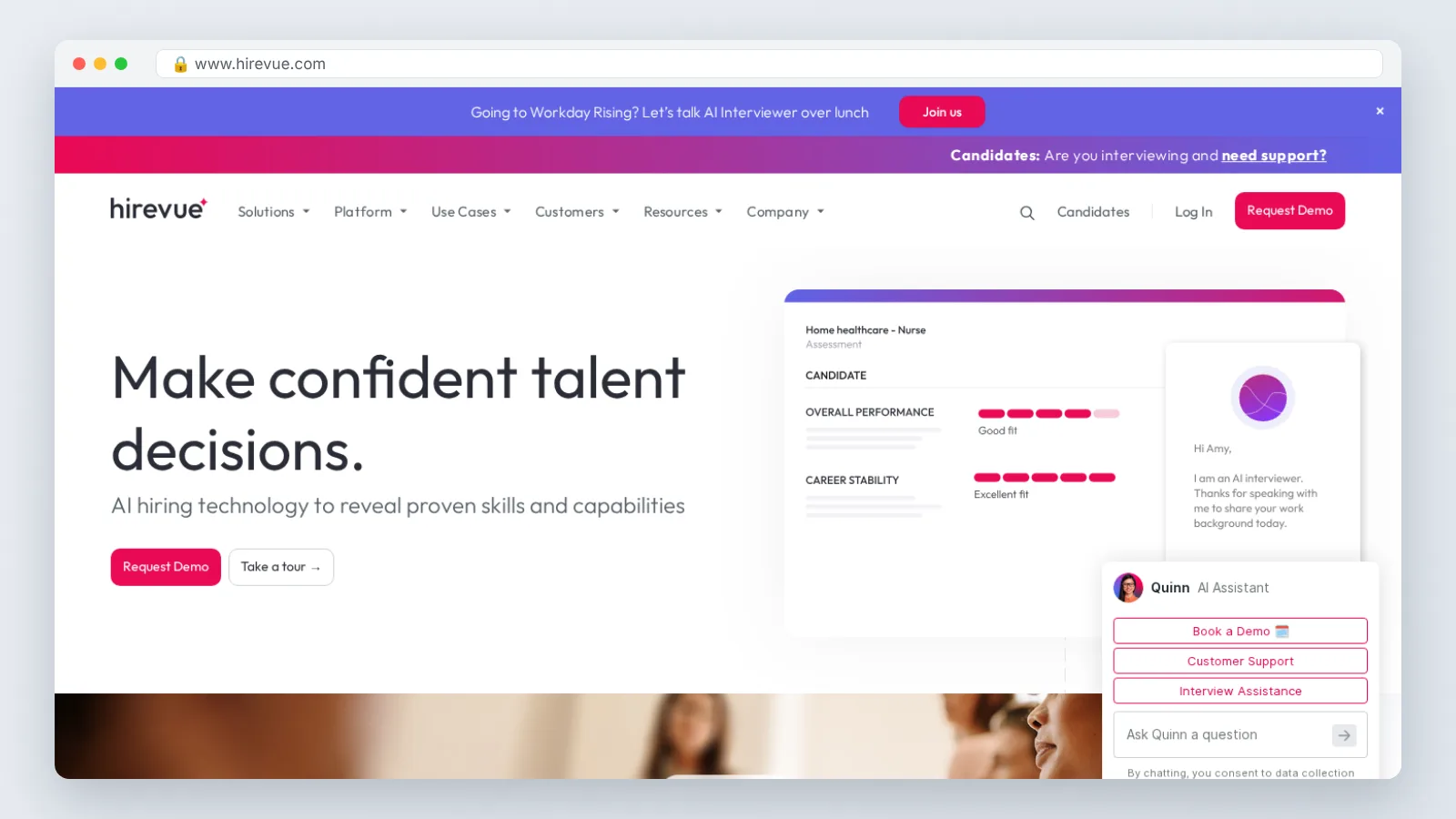 HireVue official site preview