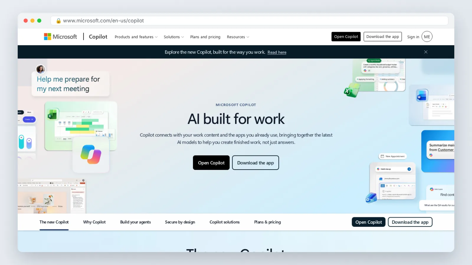 Microsoft 365 Copilot official site preview