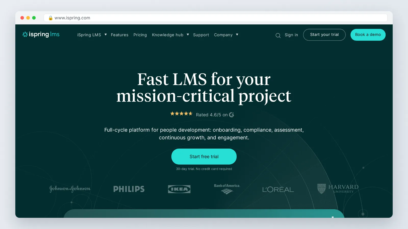 iSpring Learn official site preview