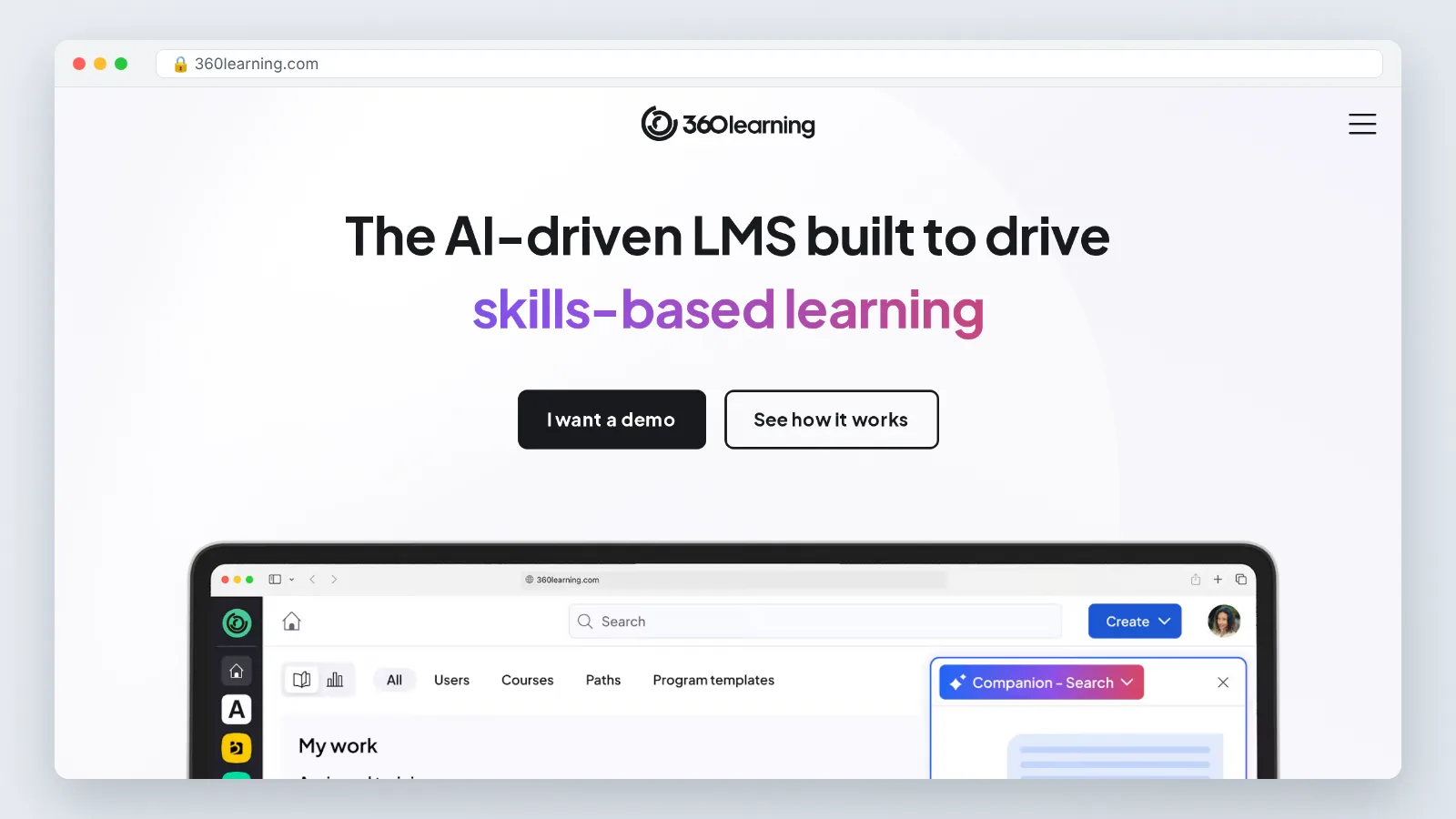 360Learning official site preview